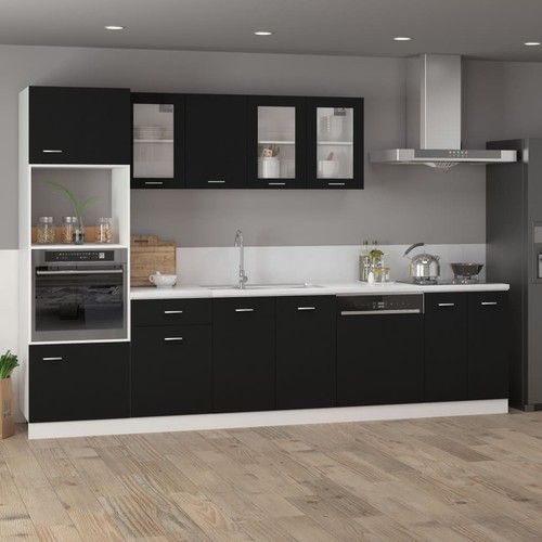 Schwarz küchenschrank - schwarz,