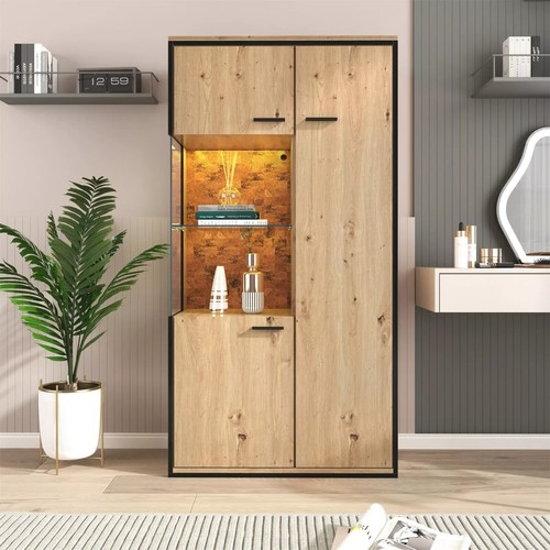Hochschrank vitrinenschrank - hochschrank, 3
