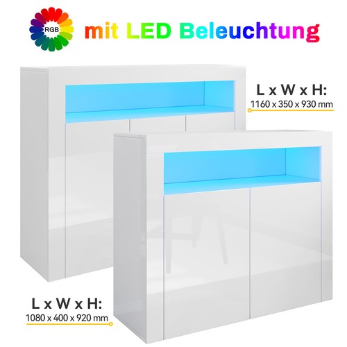 Kommode sideboard mit led - kommode,