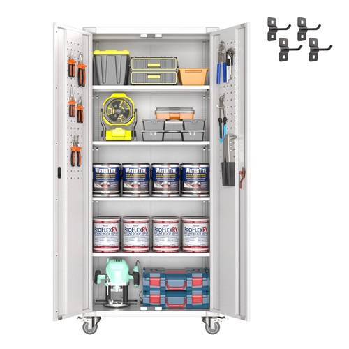 Metallschrank mit pegboard - metallschrank, und