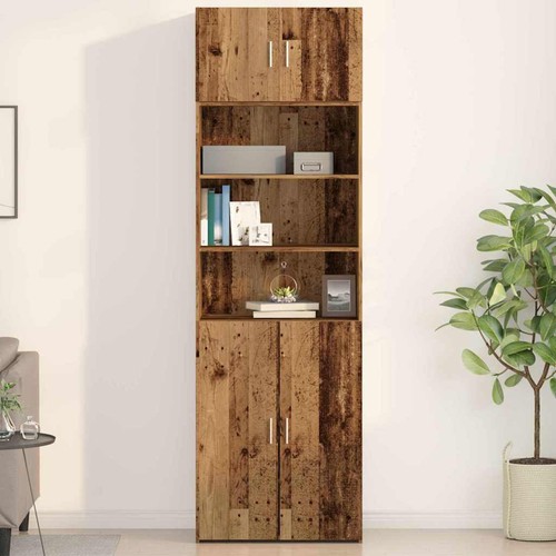 Vidaxl wandschrank altholz - wandschrank,
