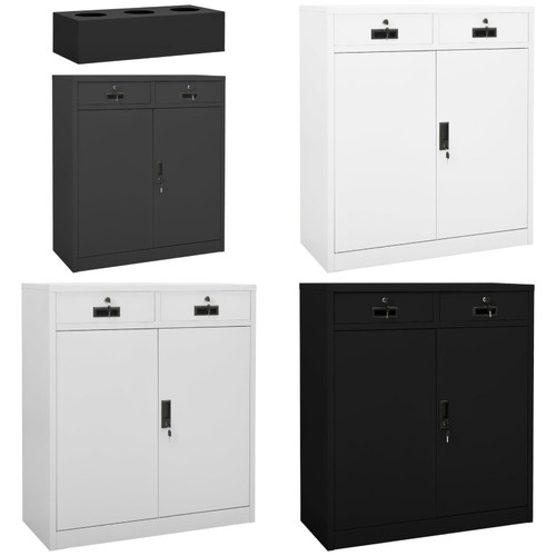Büroschrank 90x40x102cm stahl - büroschrank,